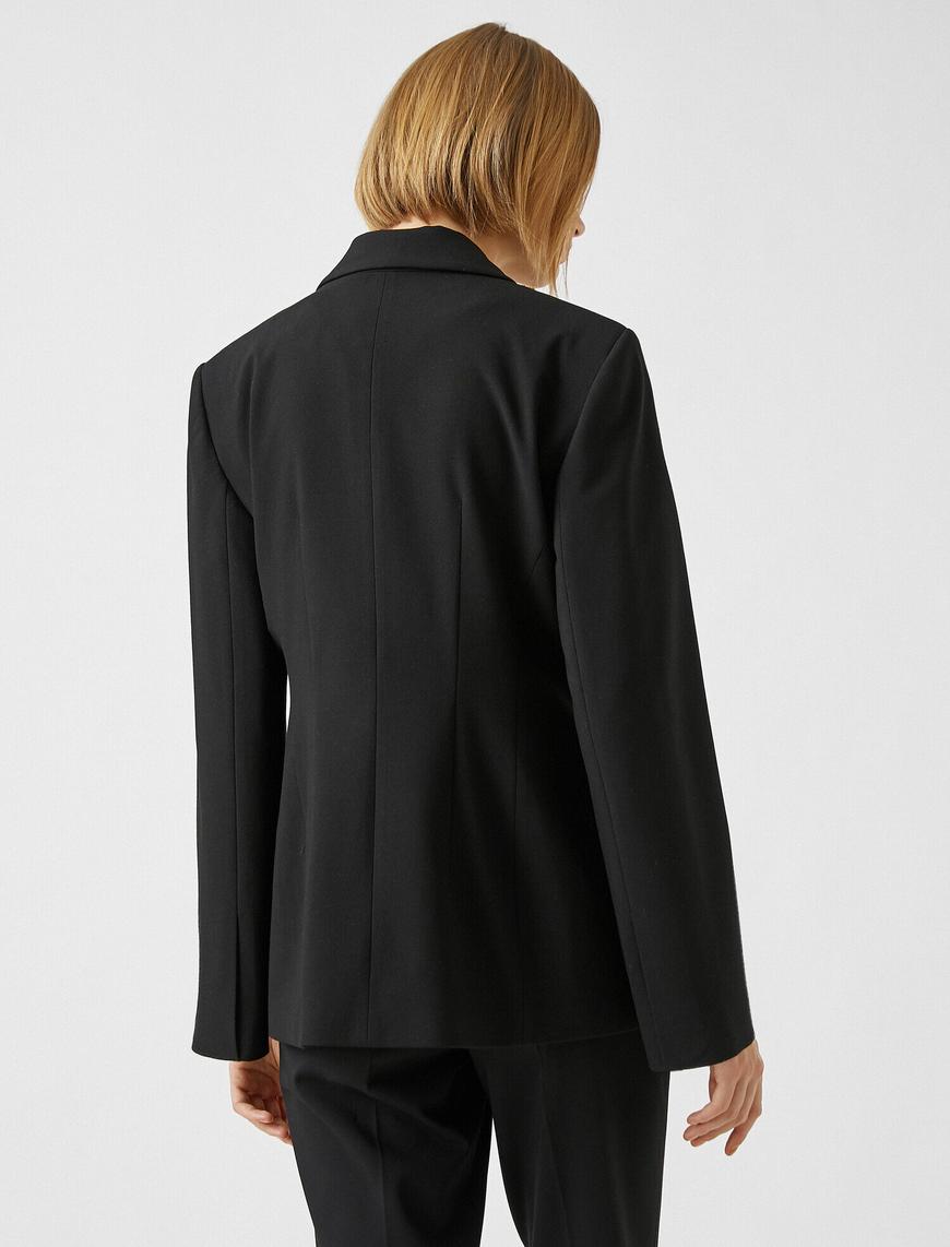   V Yaka Blazer Ceket