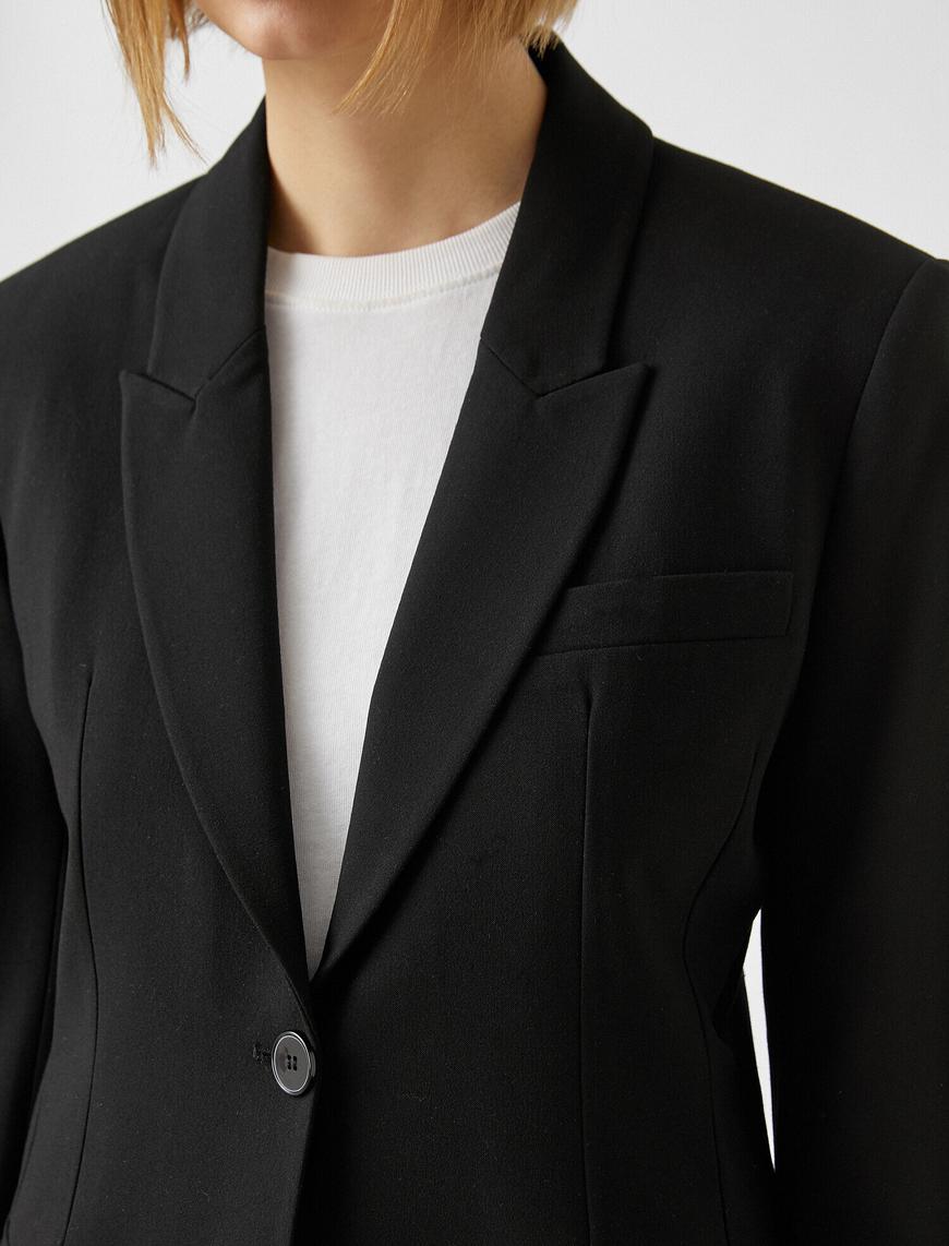   V Yaka Blazer Ceket