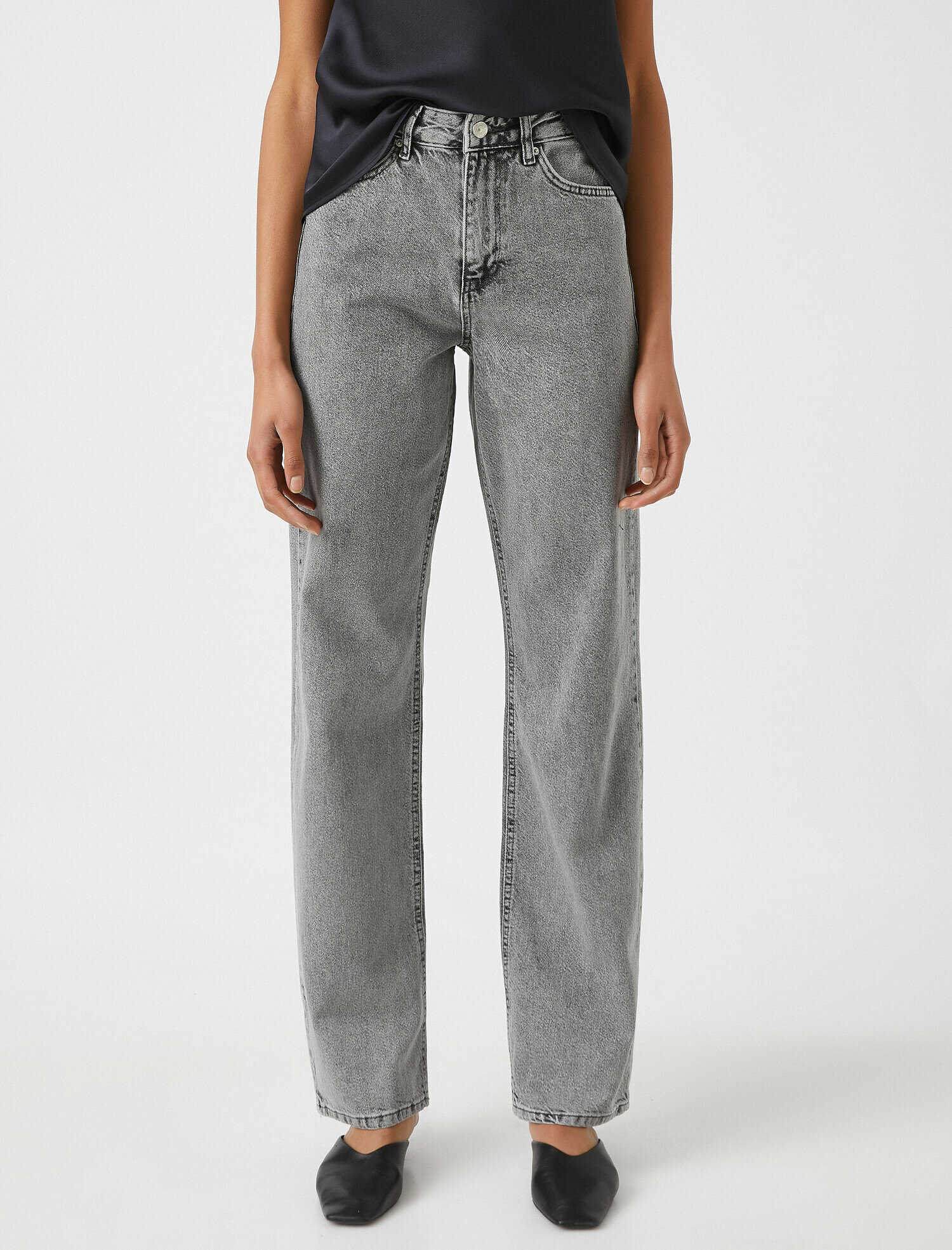 Longer Straight 90's Fit Kot Pantolon - Nora Jean