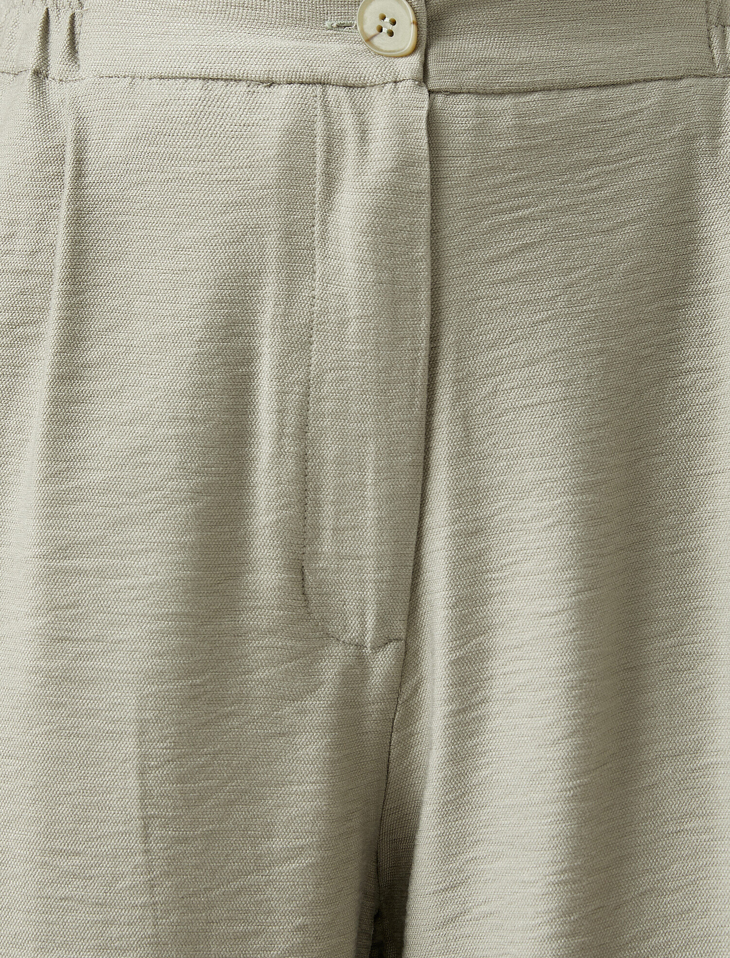   Yüksek Bel Bol Paça Cepli Pantolon