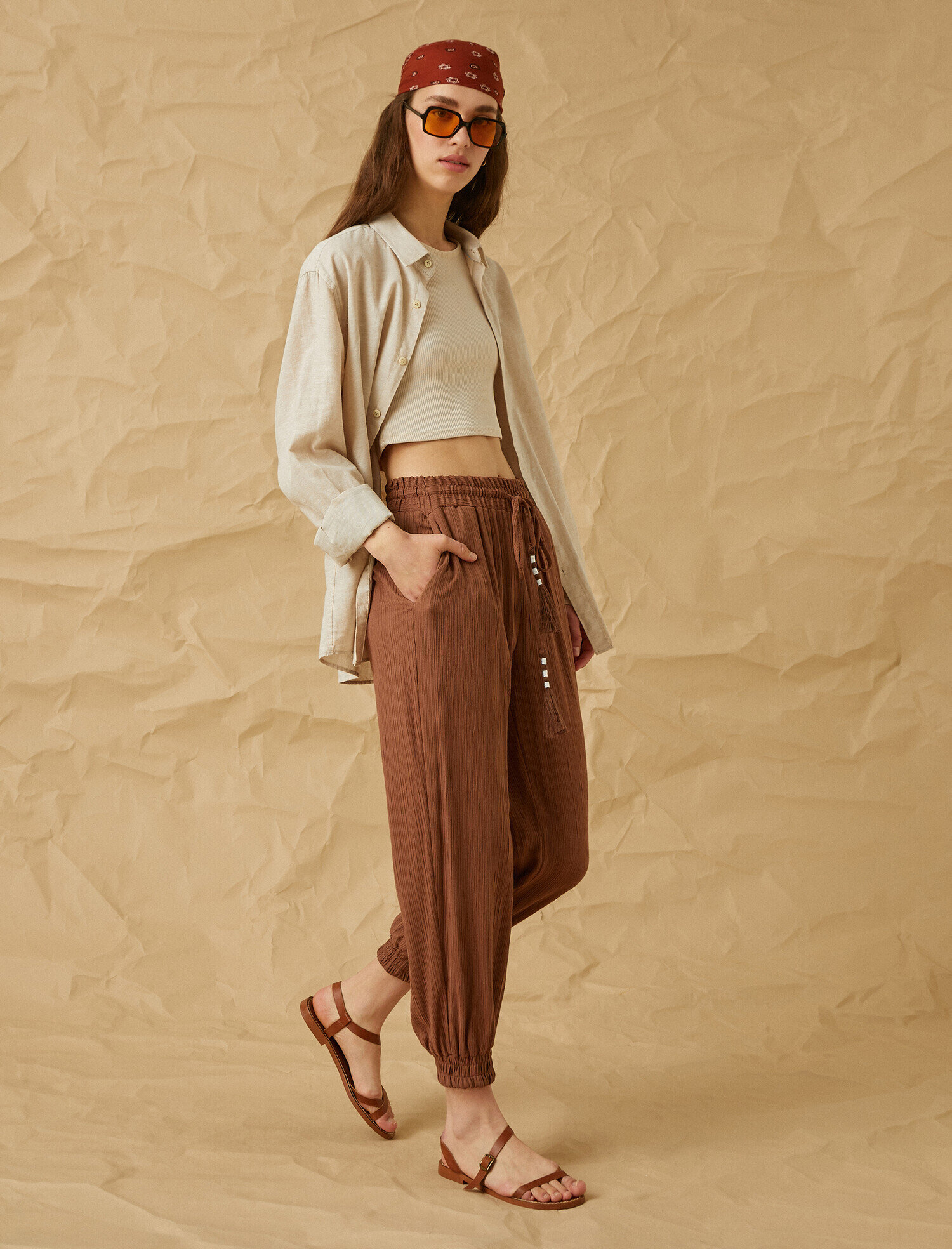   Beli Lastikli Jogger Pantolon