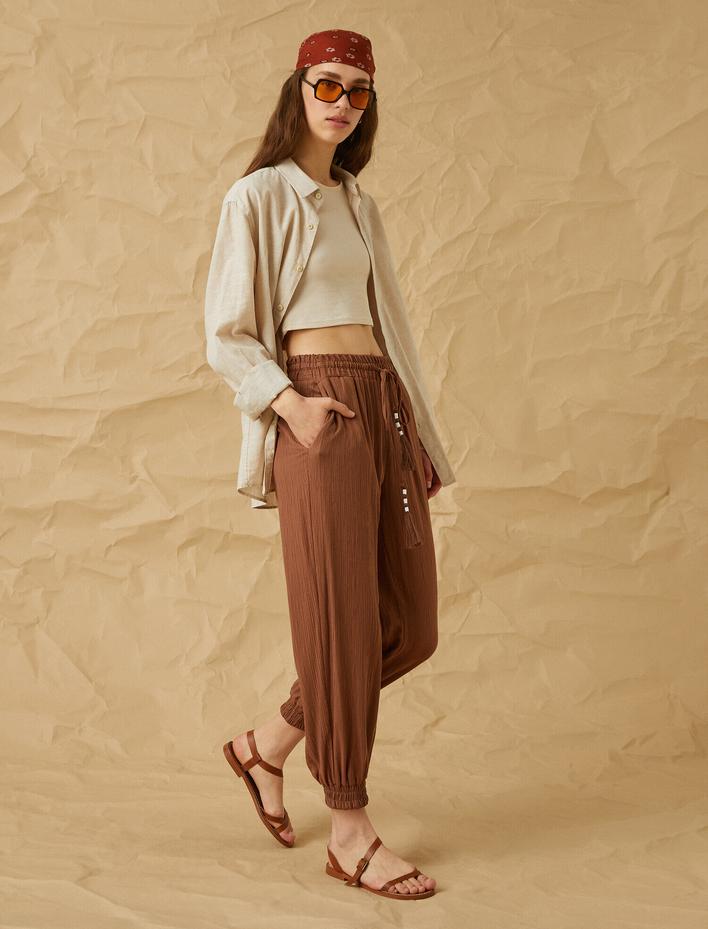  Beli Lastikli Jogger Pantolon