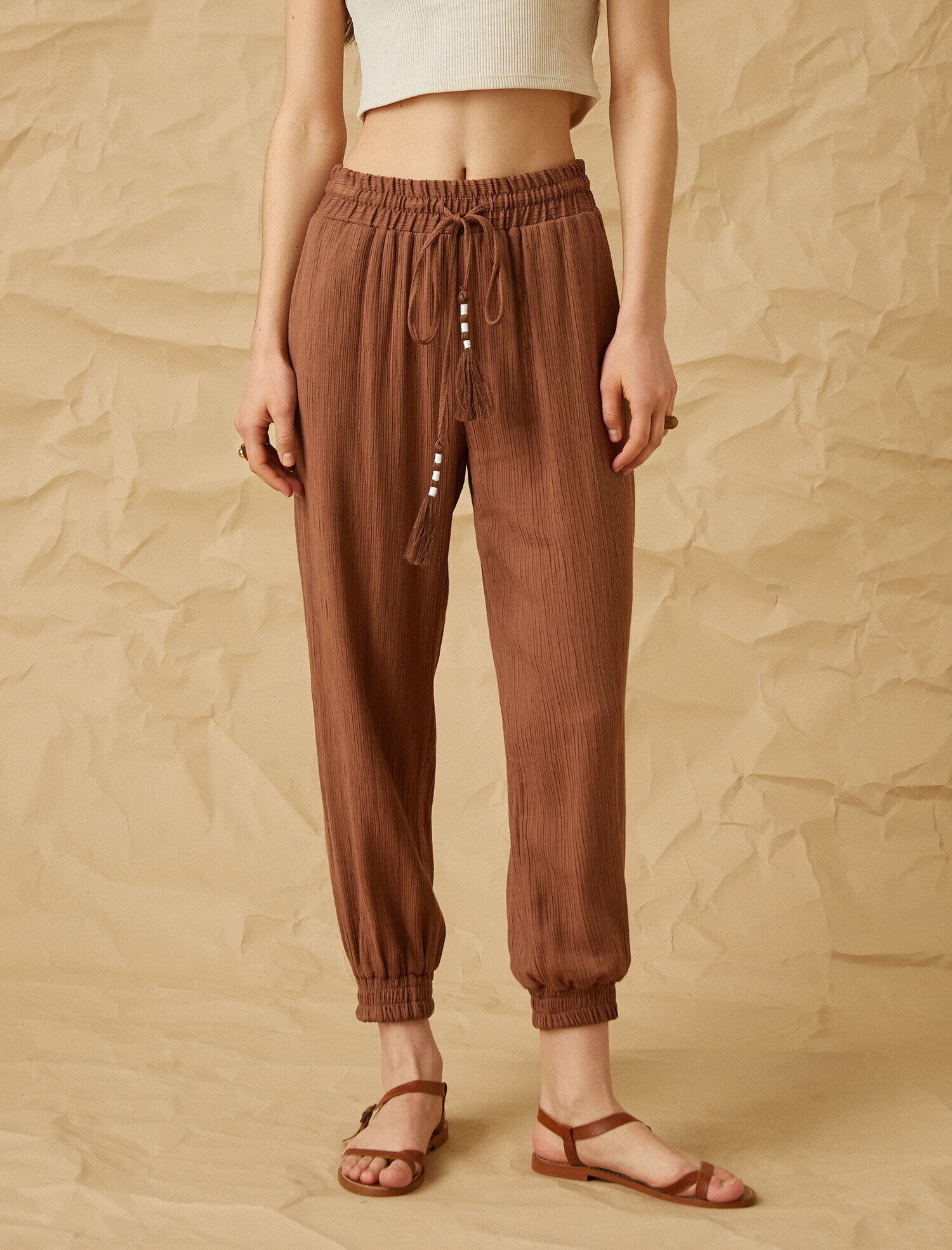   Beli Lastikli Jogger Pantolon