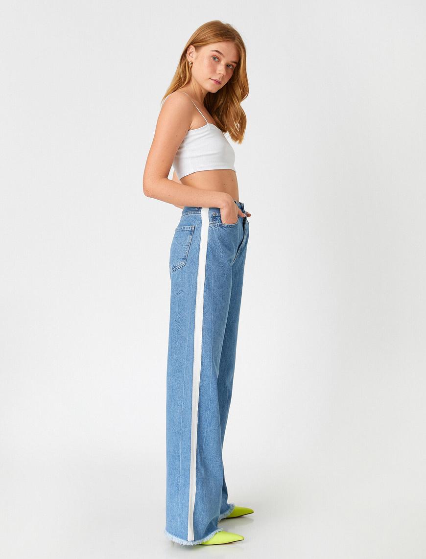   Yüksek Bel Wide Leg Kot Pantolon - Bianca Jean
