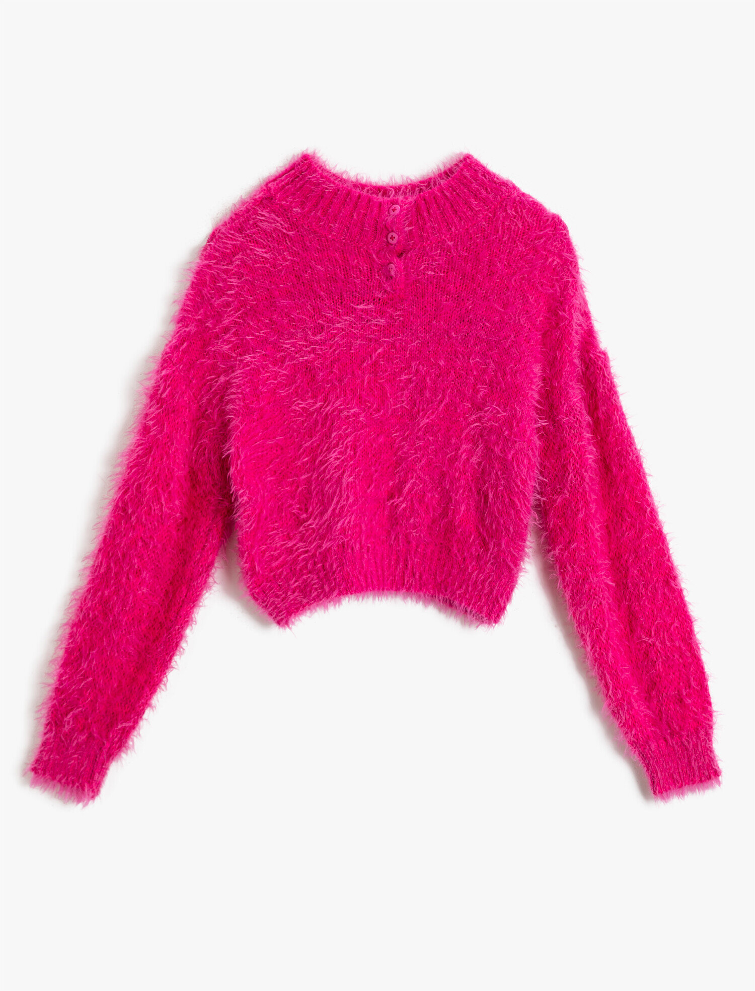  Kız Çocuk Hello Baskılı Kazak Uzun Kollu Bisiklet Yaka