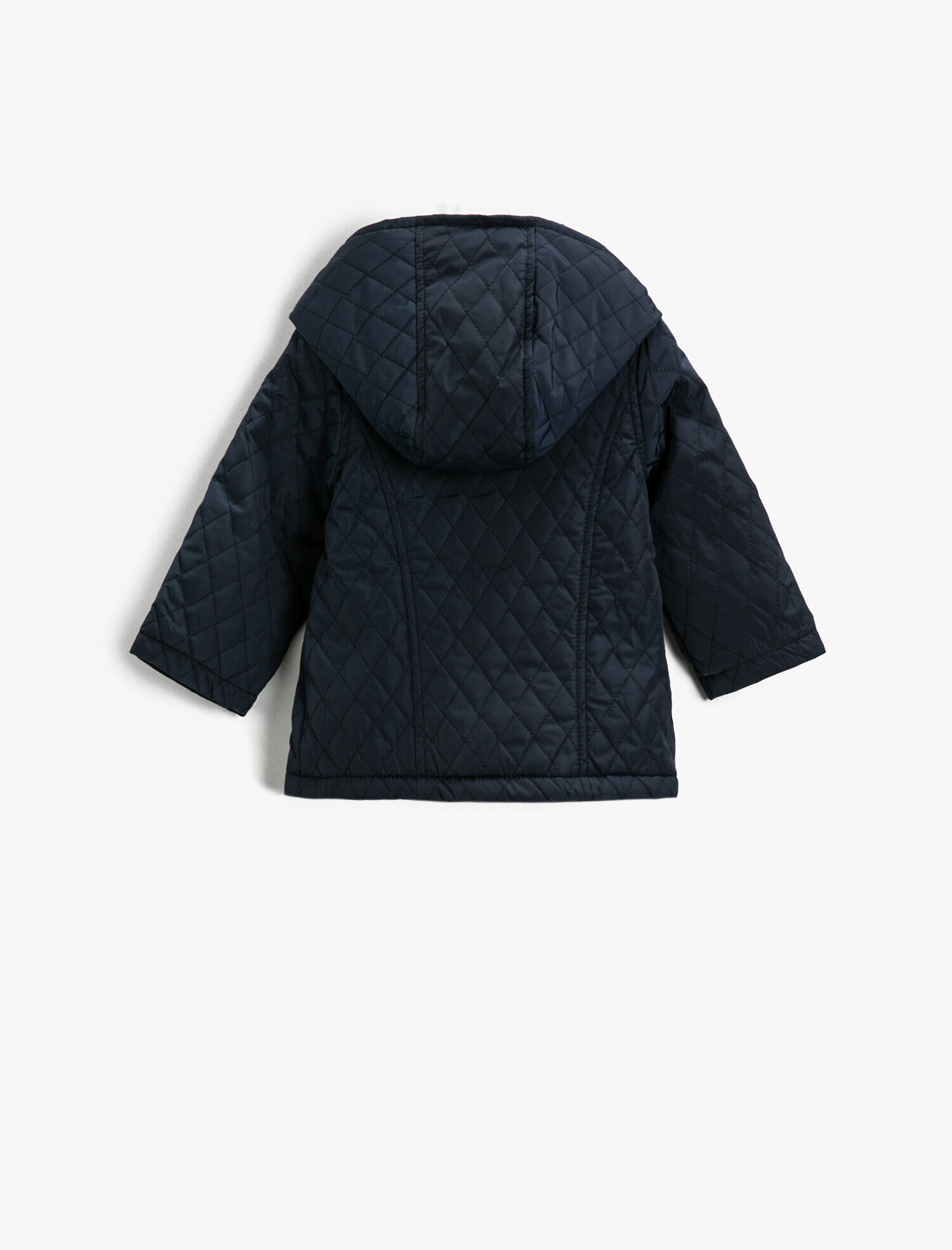  Erkek Bebek Kapüşonlu Kapitone Kaban Cepli