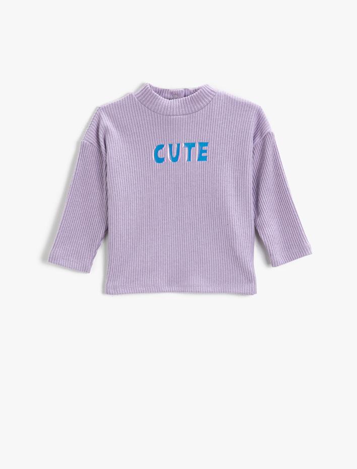 Kız Bebek Cute Baskılı Uzun Kollu Tişört