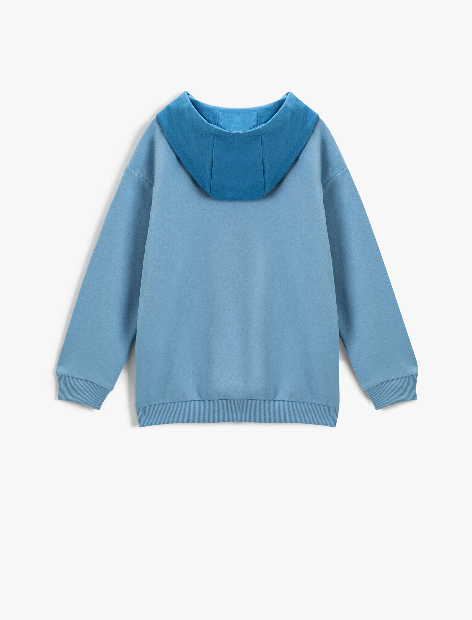  Erkek Çocuk Baskılı Kanguru Cepli Kapüşonlu Sweatshirt