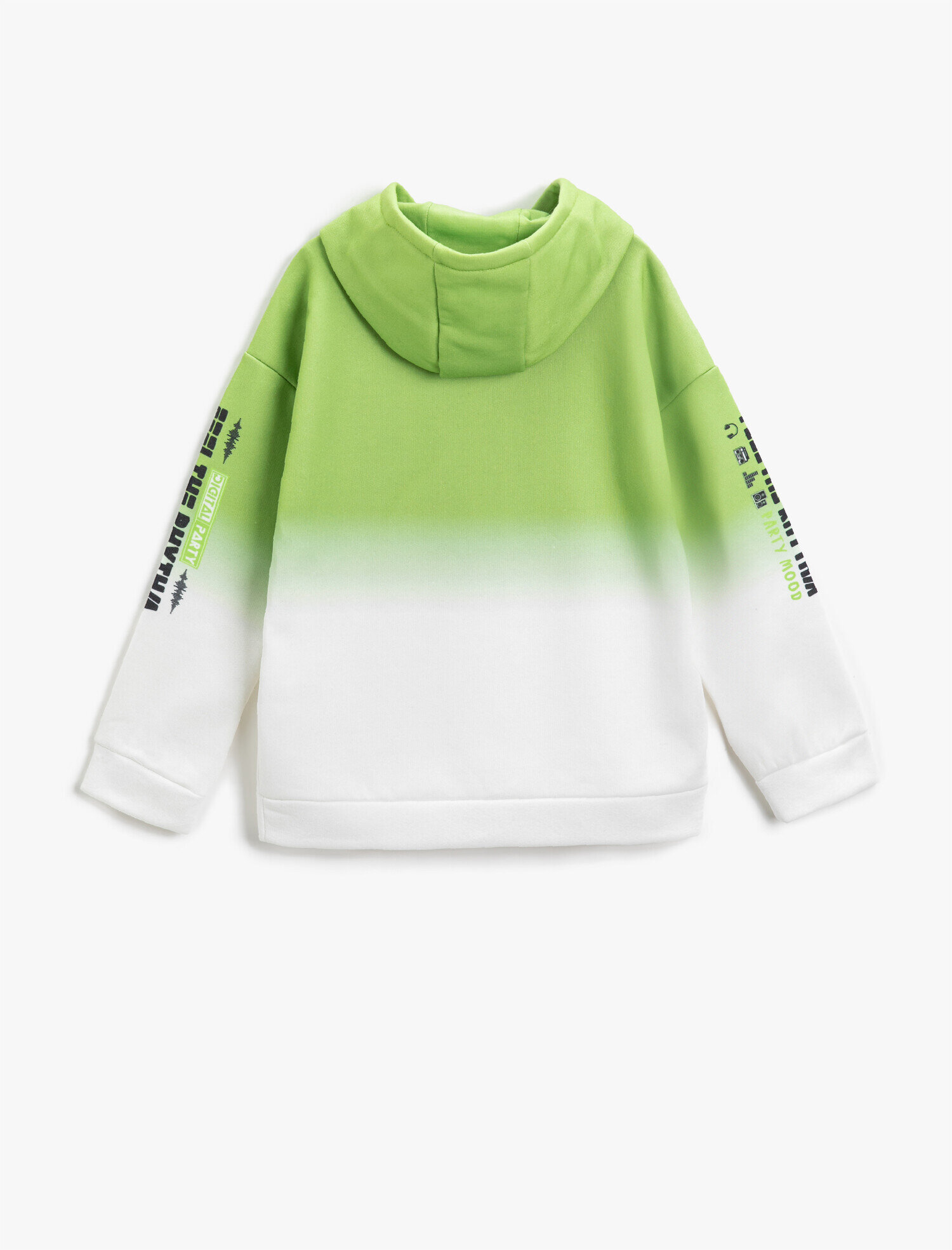  Erkek Çocuk 2 Renkli Baskılı Kapşonlu Sweatshirt