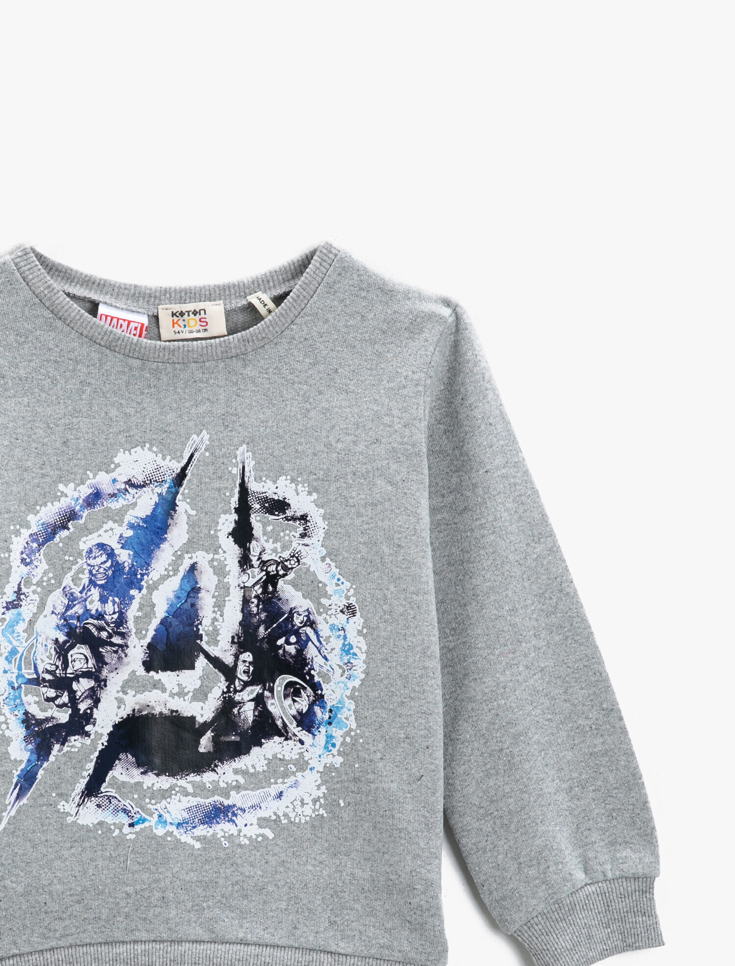  Erkek Çocuk Marvel Lisanslı Baskılı Sweatshirt Bisiklet Yaka