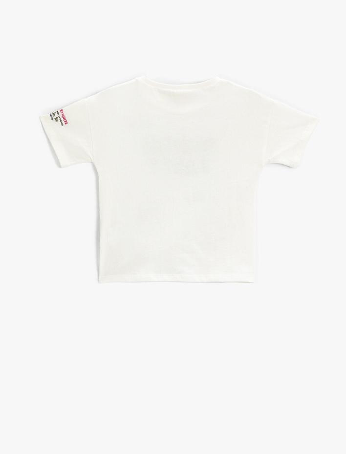 Erkek Çocuk Sloganlı Parti Baskılı Kısa Kollu Tişört Pamuklu