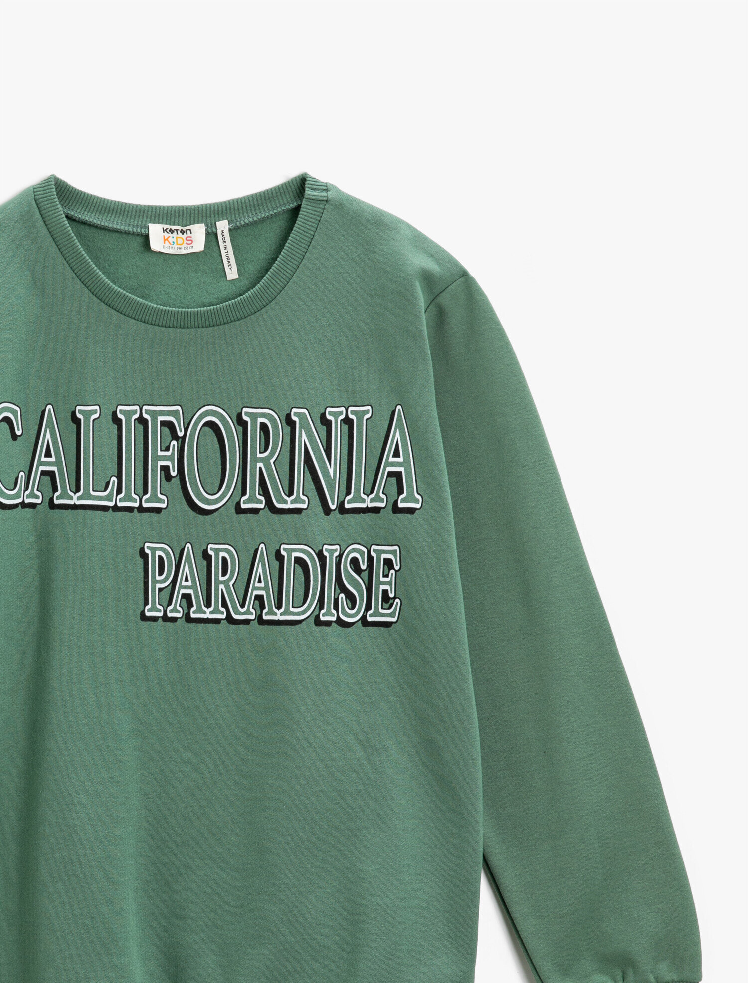  Erkek Çocuk Baskılı Uzun Kollu Sweatshirt Bisiklet Yaka