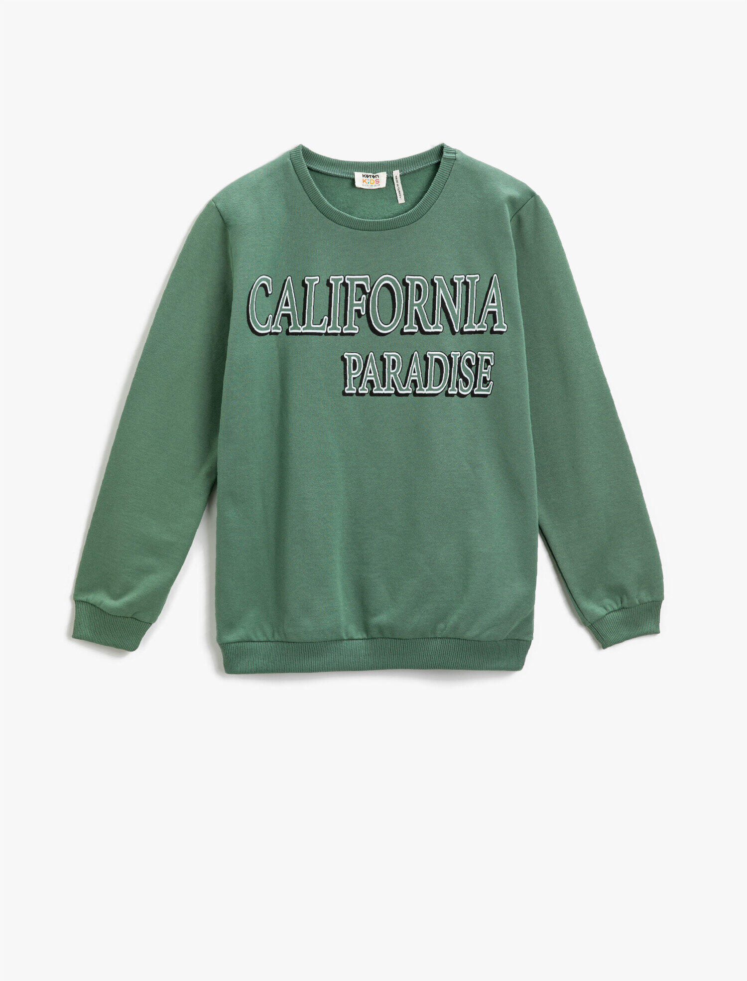  Erkek Çocuk Baskılı Uzun Kollu Sweatshirt Bisiklet Yaka