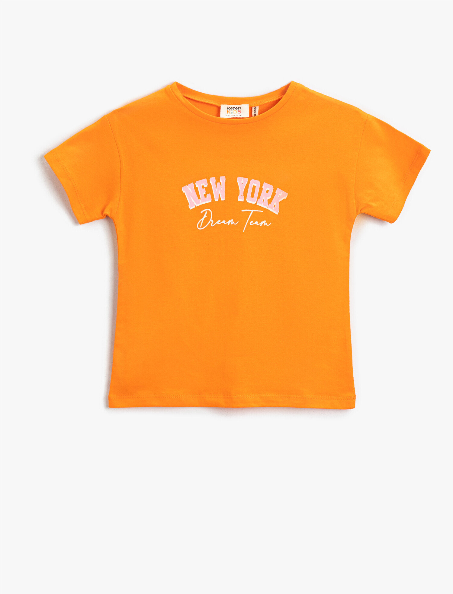  Kız Çocuk Şehir Baskılı Kısa Kollu Tişört Pamuklu