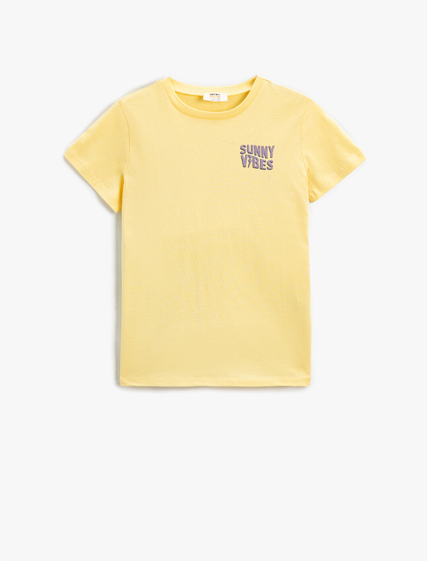  Erkek Çocuk Slogan Baskılı Kısa Kollu Tişört Pamuklu