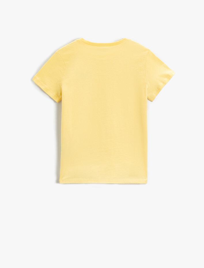 Erkek Çocuk Slogan Baskılı Kısa Kollu Tişört Pamuklu