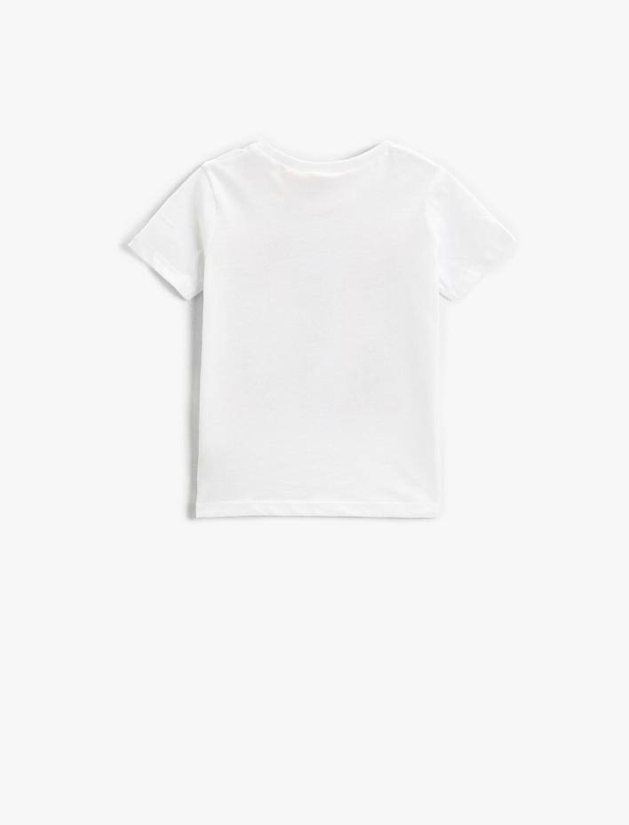 Erkek Bebek Baskılı Kısa Kollu Tişört Pamuklu