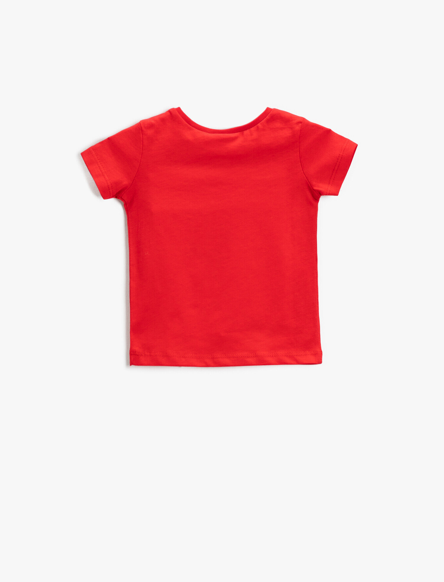  Kız Bebek Dondurma Baskılı Kısa Kollu Tişört Pamuklu