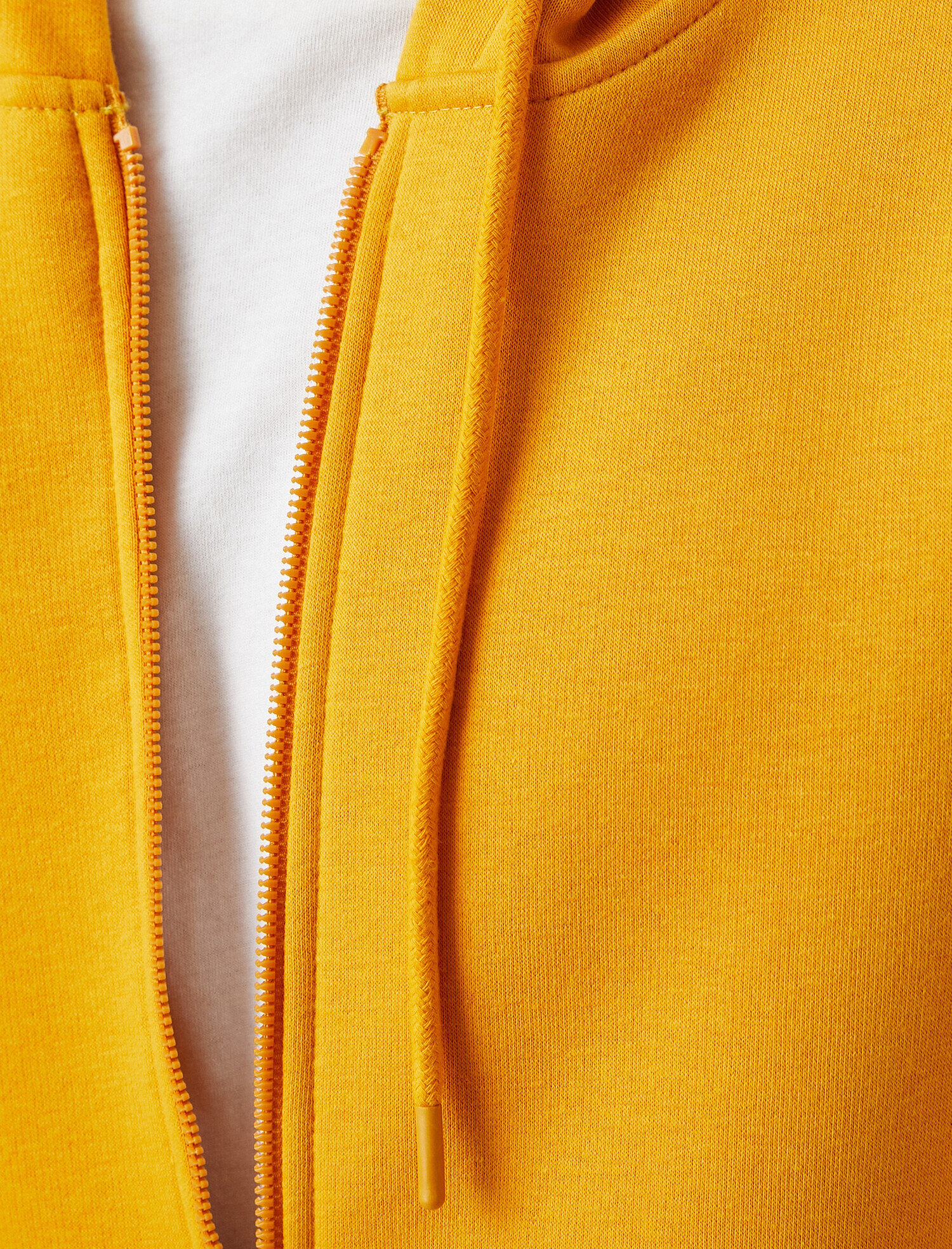   Kırçıllı Fermuarlı Kapüşonlu Sweatshirt