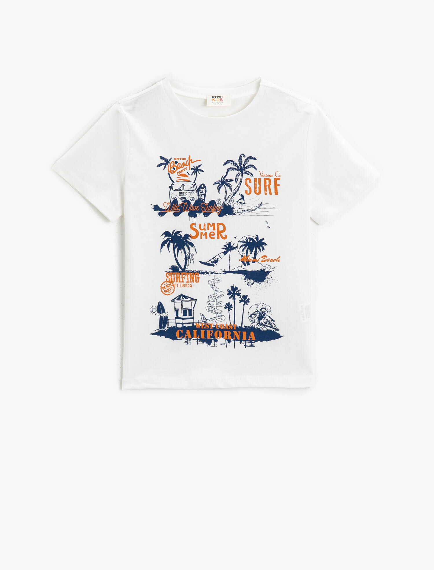  Erkek Çocuk Baskılı Kısa Kollu Tişört Pamuklu Bisiklet Yaka