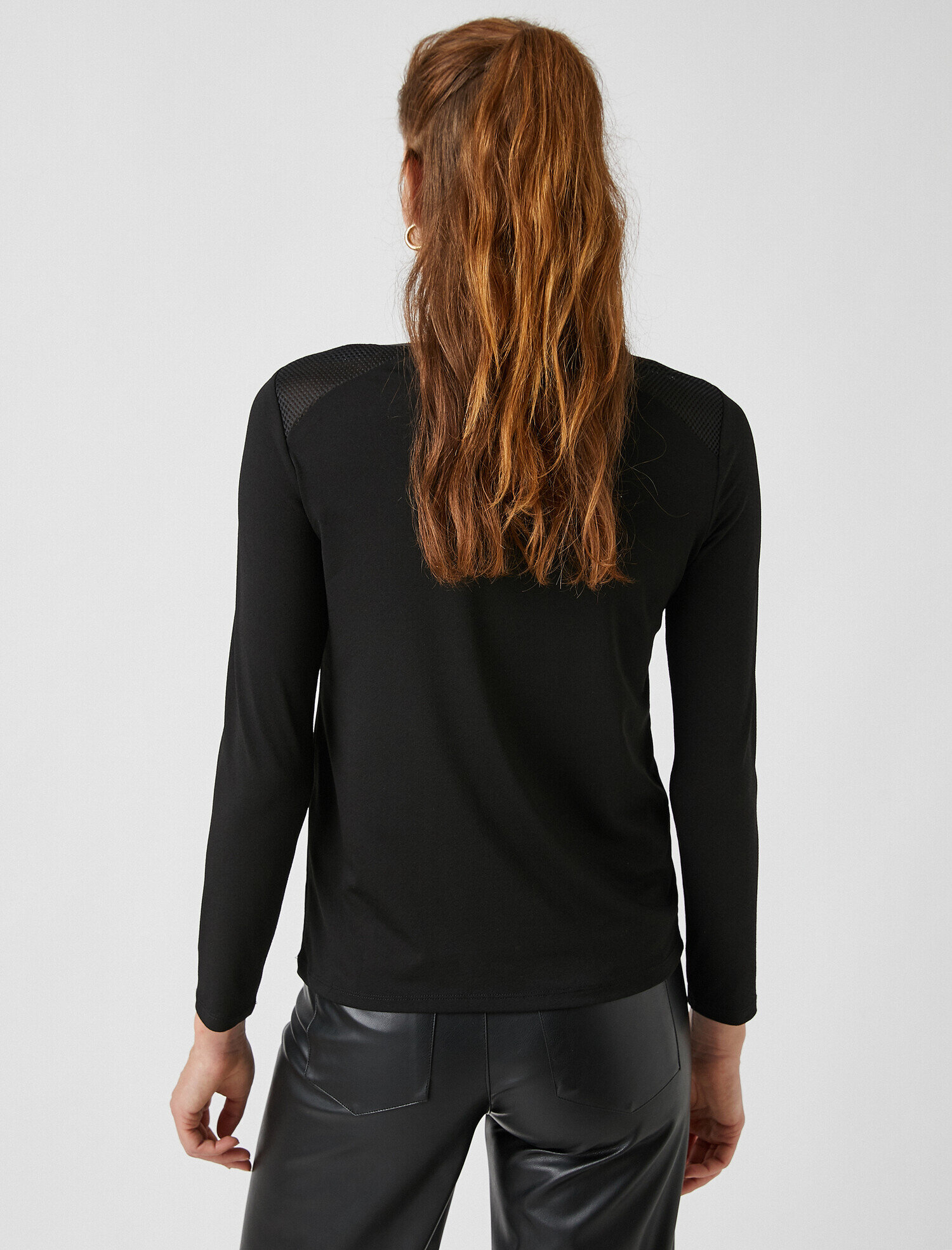   Bisiklet Yaka Bluz Uzun Kollu