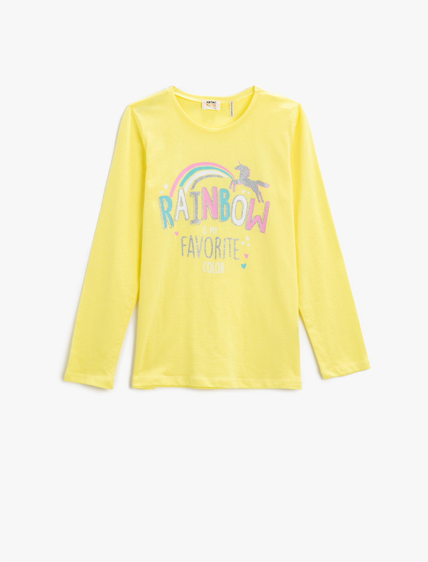  Kız Çocuk Unicorn Baskılı Pamuklu Tişört