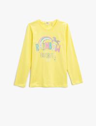 Unicorn Baskılı Pamuklu Tişört