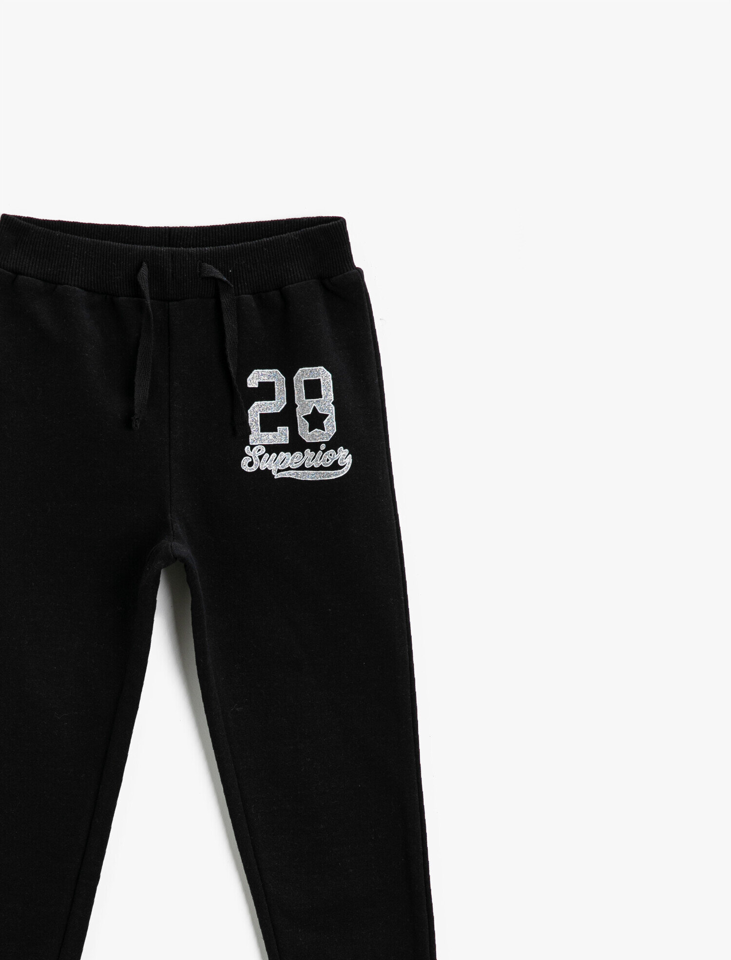 Kız Çocuk Baskılı Jogger Eşofman Altı Beli Bağlamalı