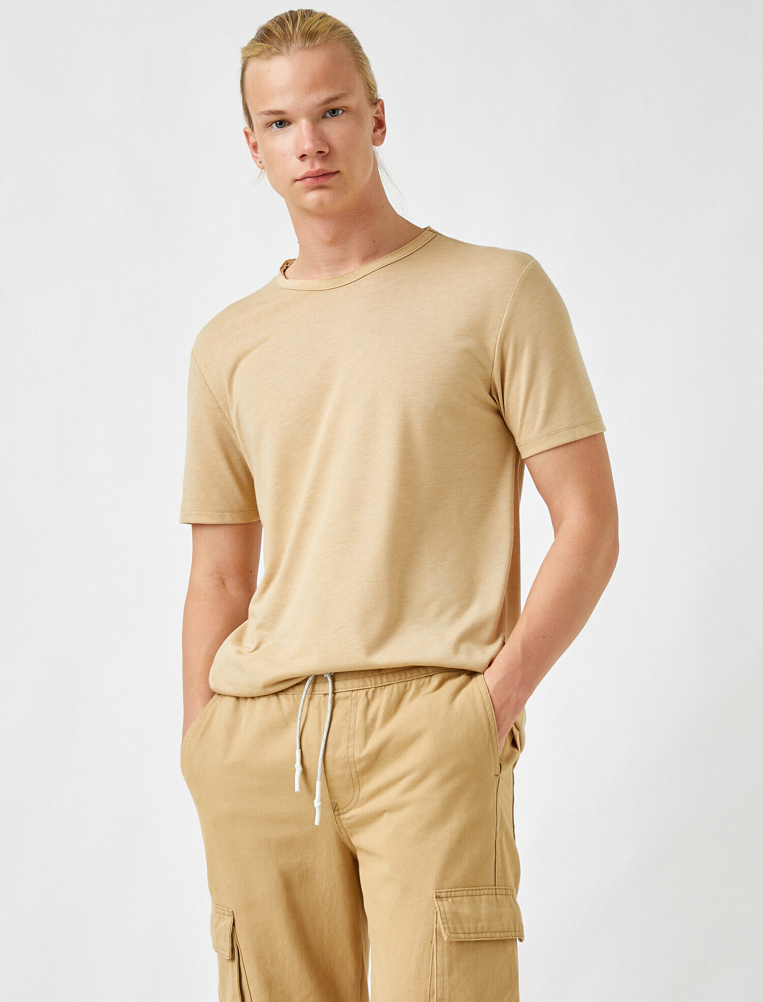 Basic Tişört Bisiklet Yaka