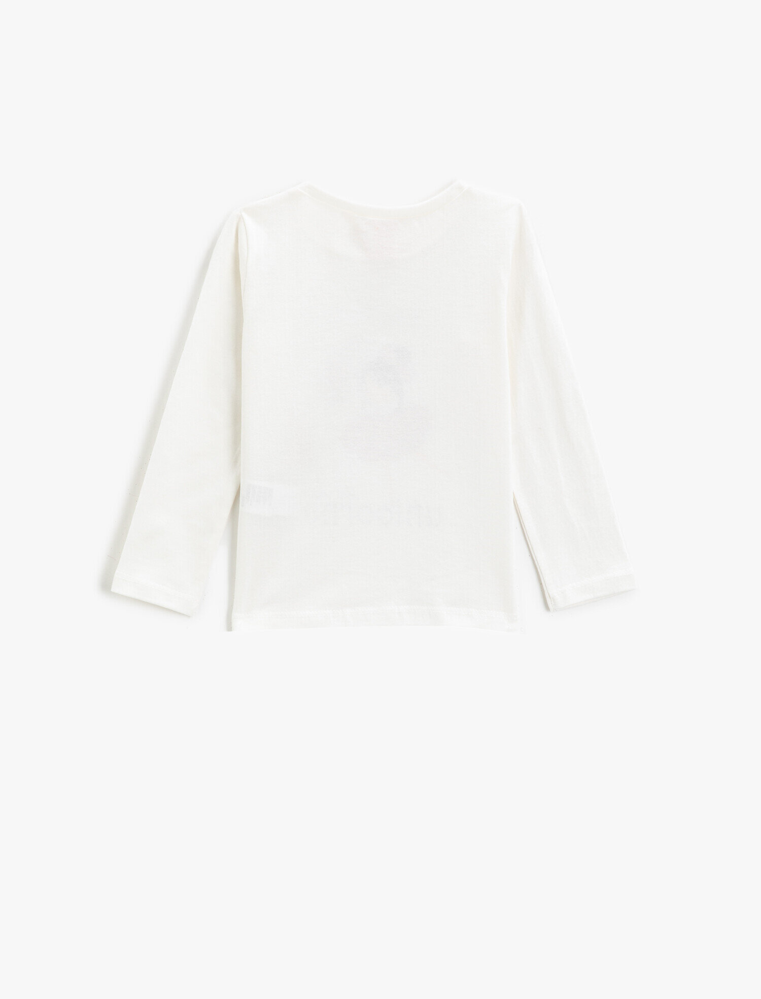  Kız Bebek Unicorn Baskılı Tişört Uzun Kollu Bisiklet Yaka Pamuklu