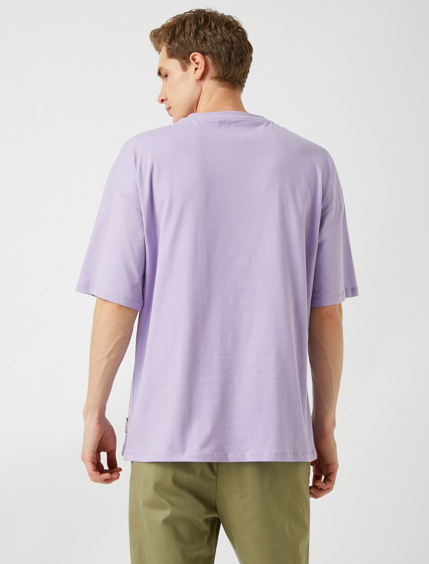   Basic Oversize Tişört Bisiklet Yaka