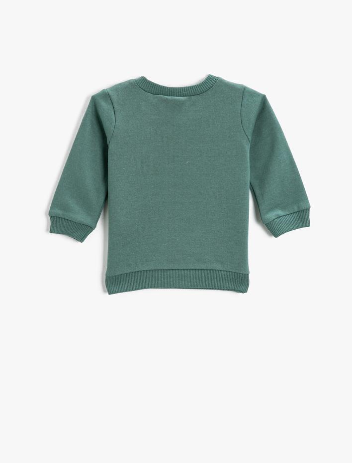 Erkek Bebek Baskılı Sweatshirt Bisiklet Yaka Marvel Lisanslı