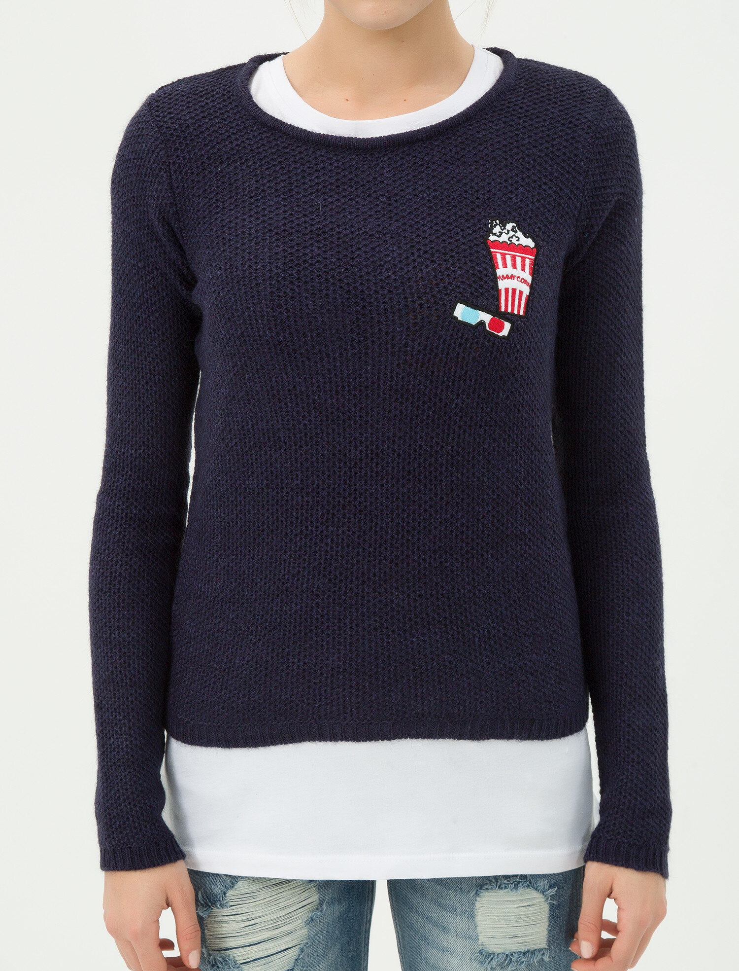 Baskılı Triko Kazak