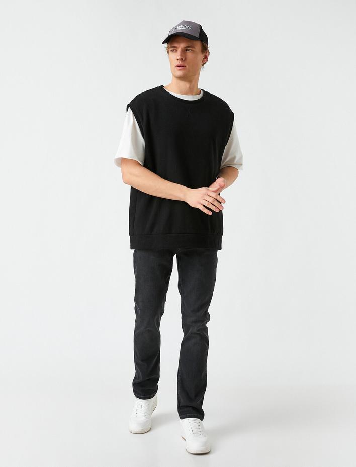  Straight Fit Boru Paça Kot Pantolon - Mark Jean