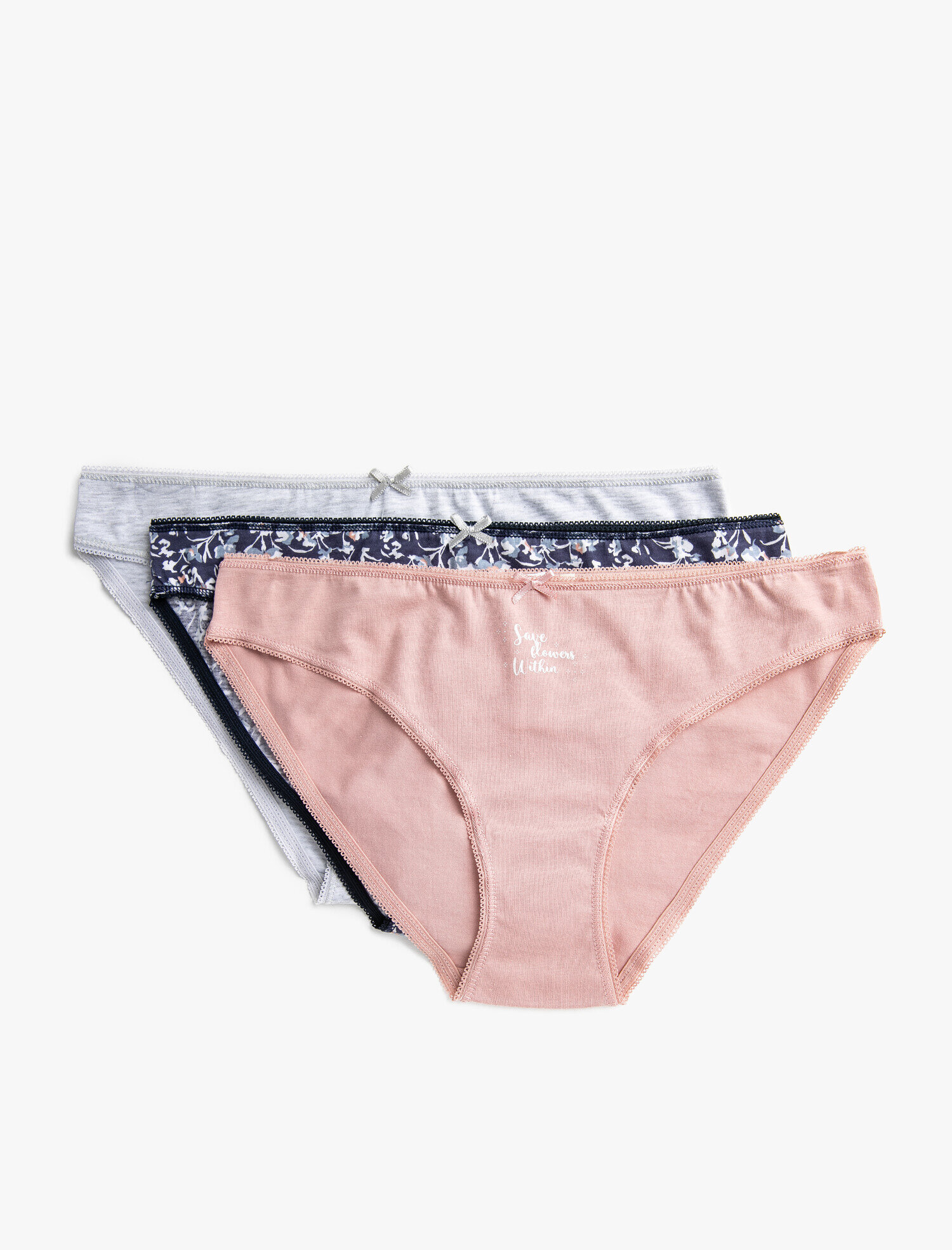   Pamuklu Brief Basic Külot Seti 3'lü