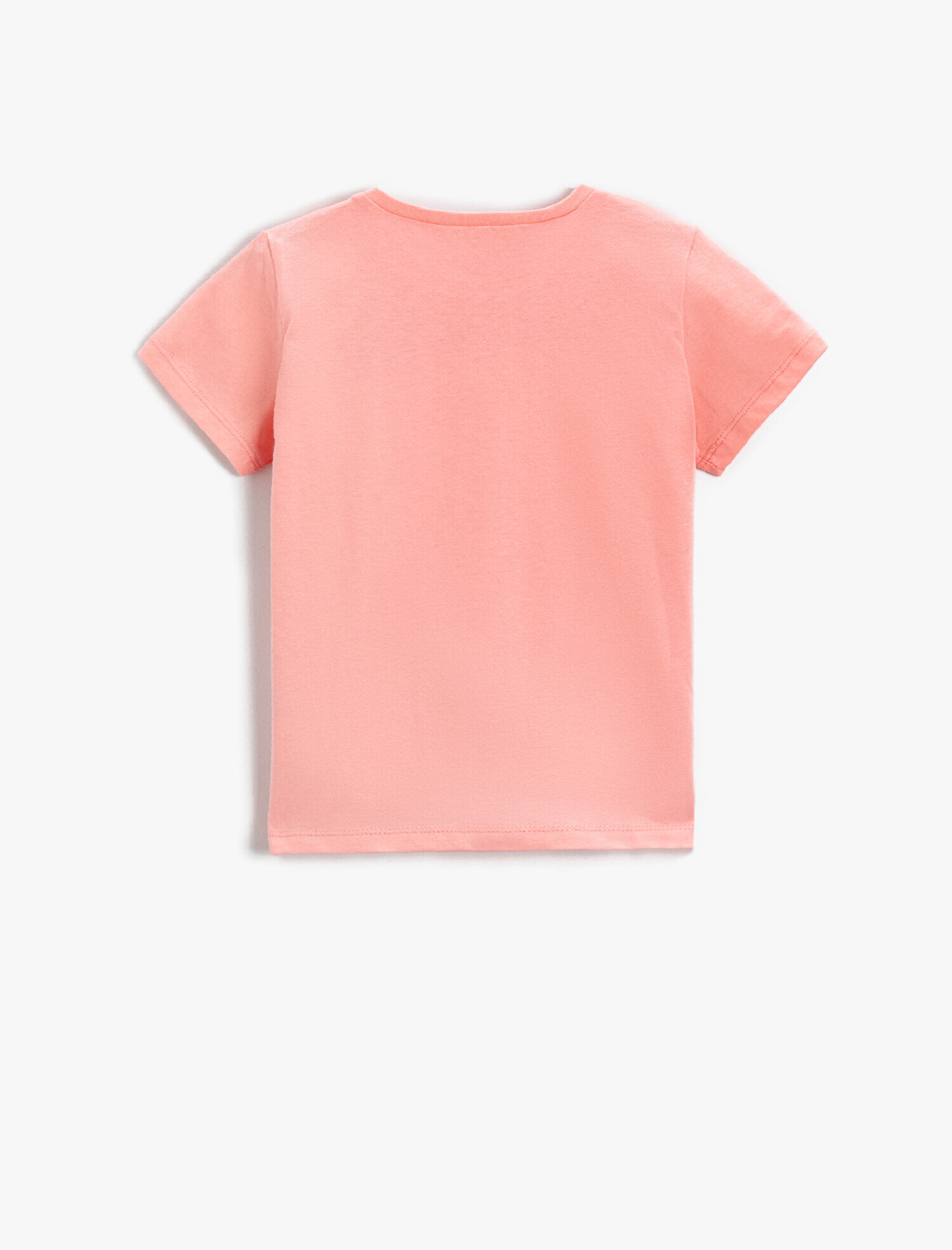  Kız Çocuk Yaz Temalı Slogan Baskılı Tişört Pamuklu Kısa Kollu