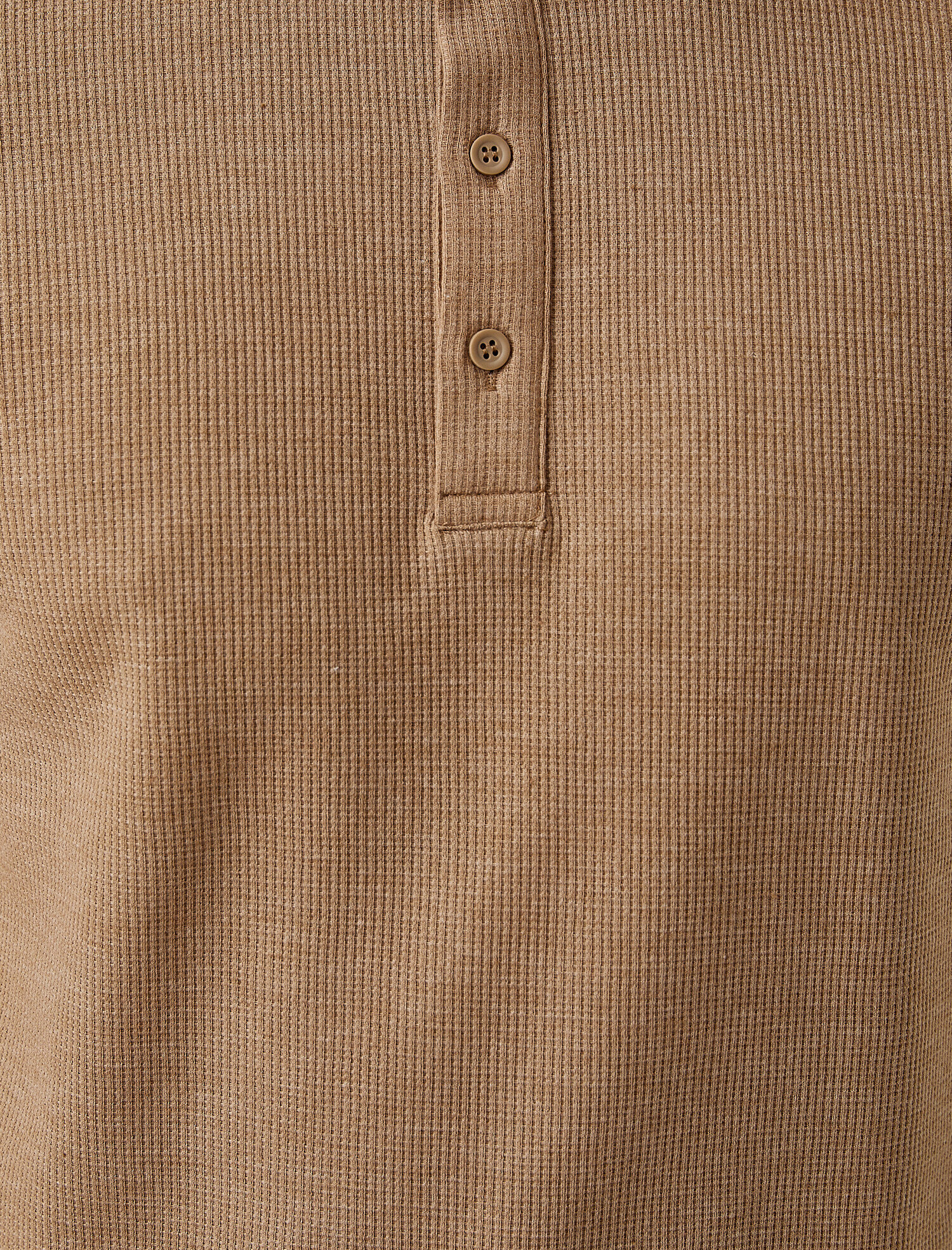   Basic Tişört Yakası Düğmeli Pike Kumaş