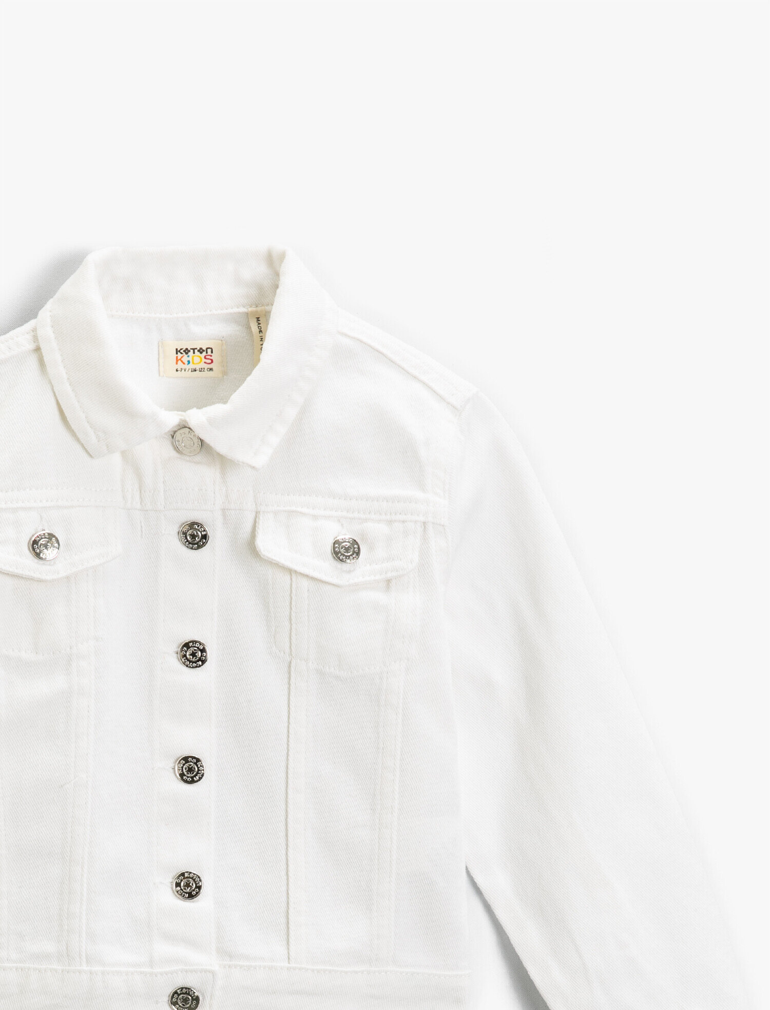  Kız Çocuk Uzun Kollu Kot Ceket Pamuklu