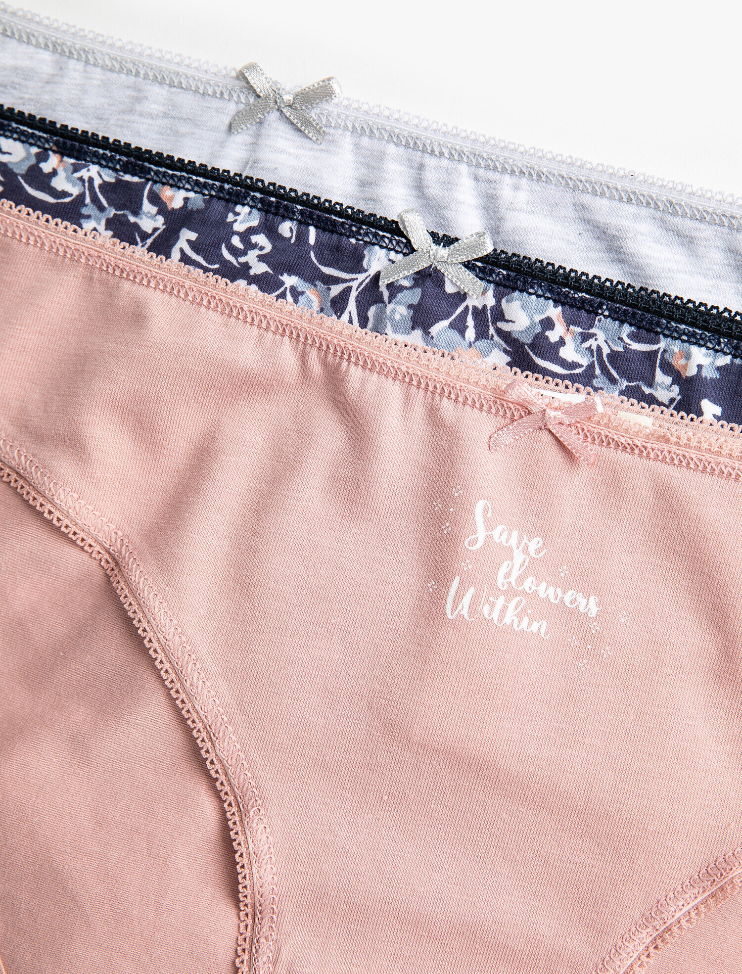   Pamuklu Brief Basic Külot Seti 3'lü