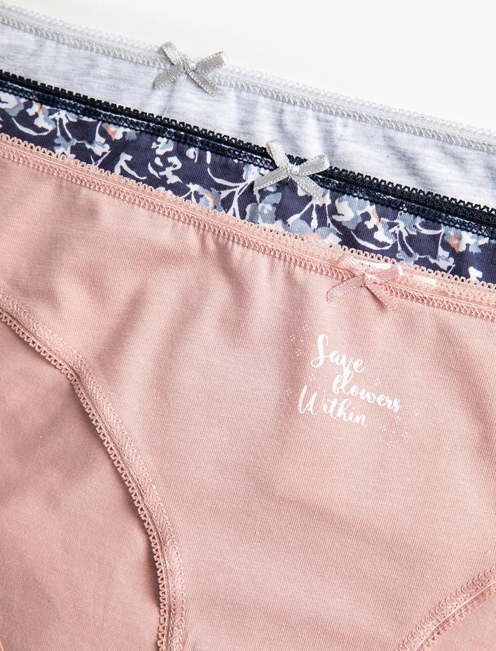  Pamuklu Brief Basic Külot Seti 3'lü