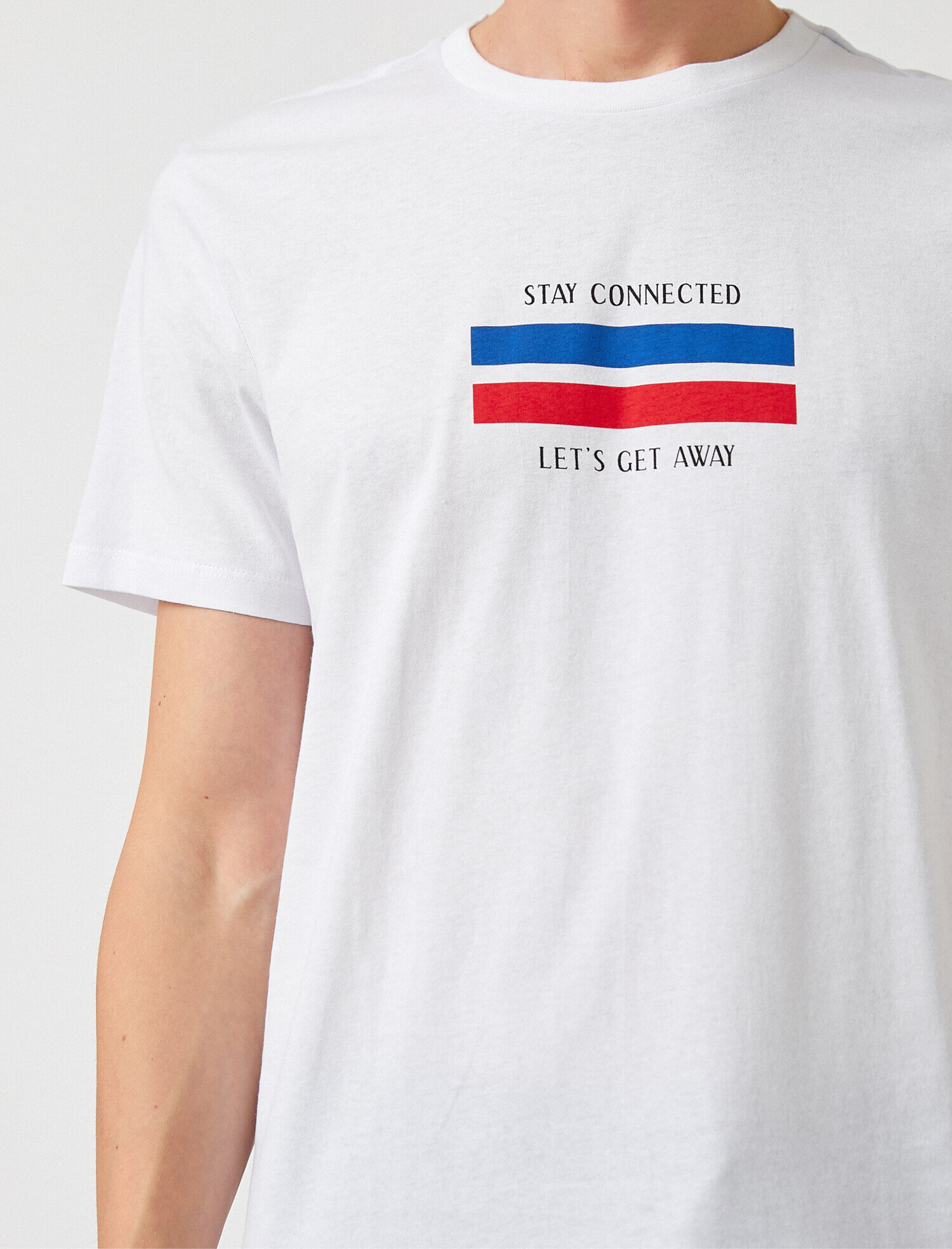   Slim Fit Baskılı Tişört