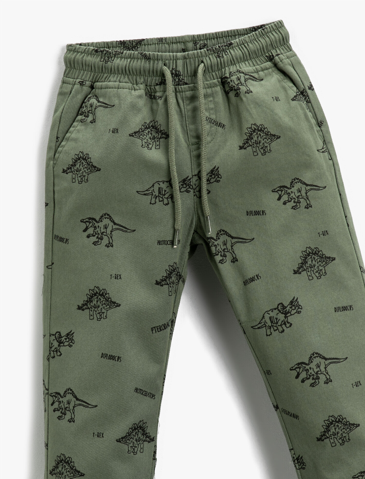  Erkek Çocuk Dinozor Baskılı Jogger Pantolon Pamuklu