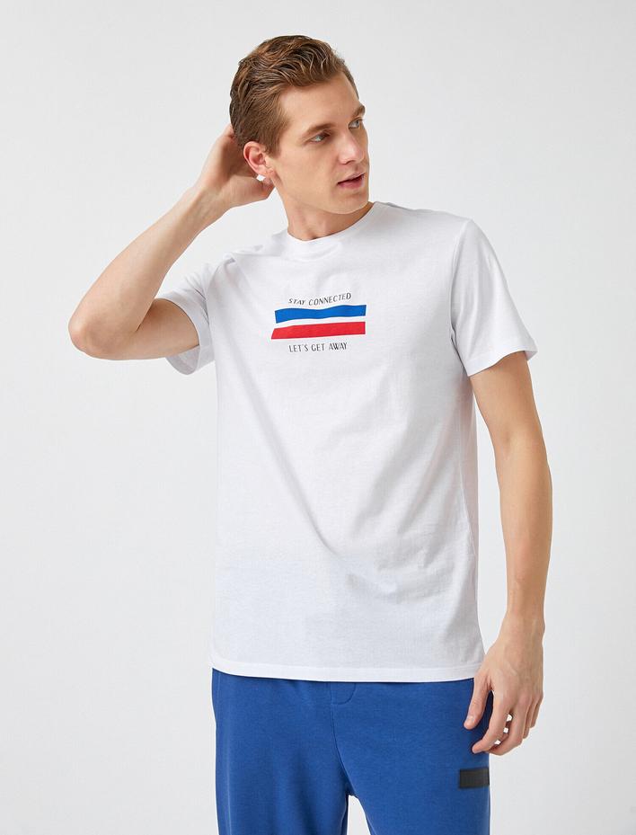  Slim Fit Baskılı Tişört