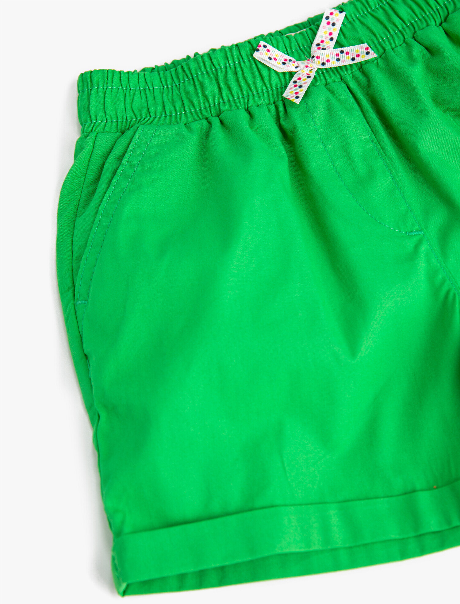  Kız Çocuk Basic Fiyonklu Şort Pamuklu