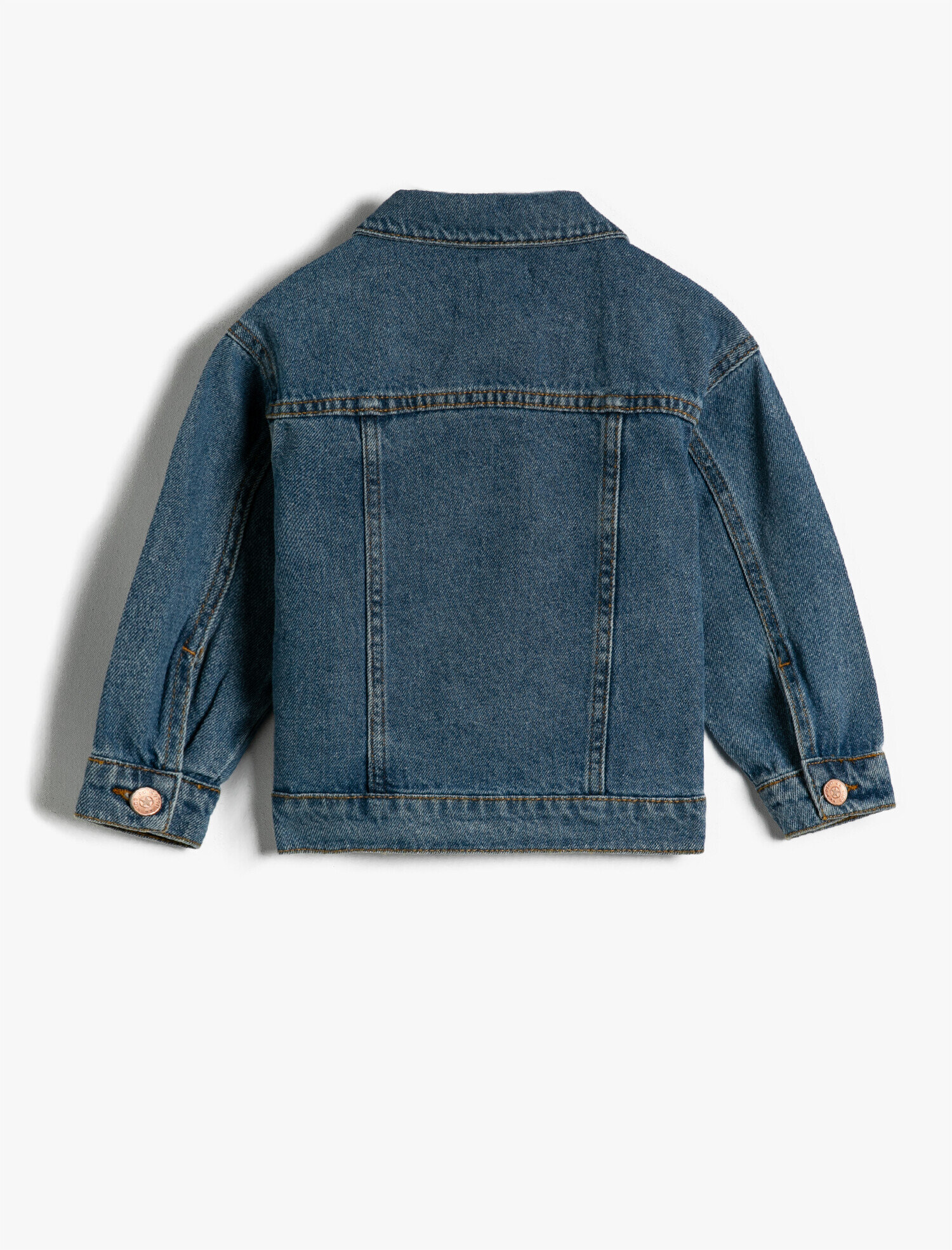  Kız Çocuk Uzun Kollu Kot Ceket Pamuklu