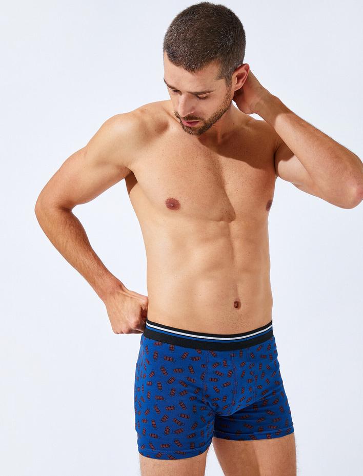  Pamuklu Basic 3'lü Boxer Seti