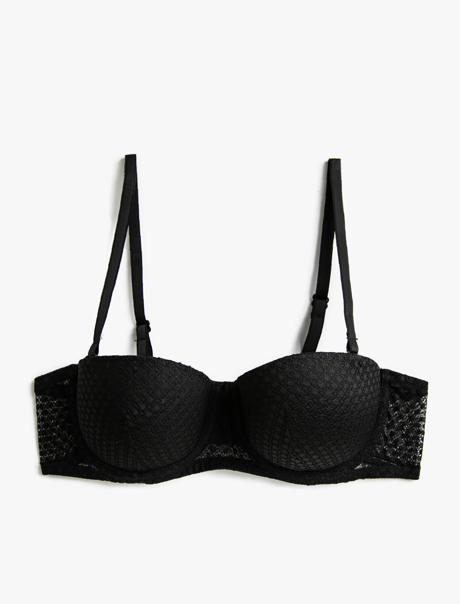   Straplez Push Up Sütyen Destekli Dolgulu Kaplı Balenli