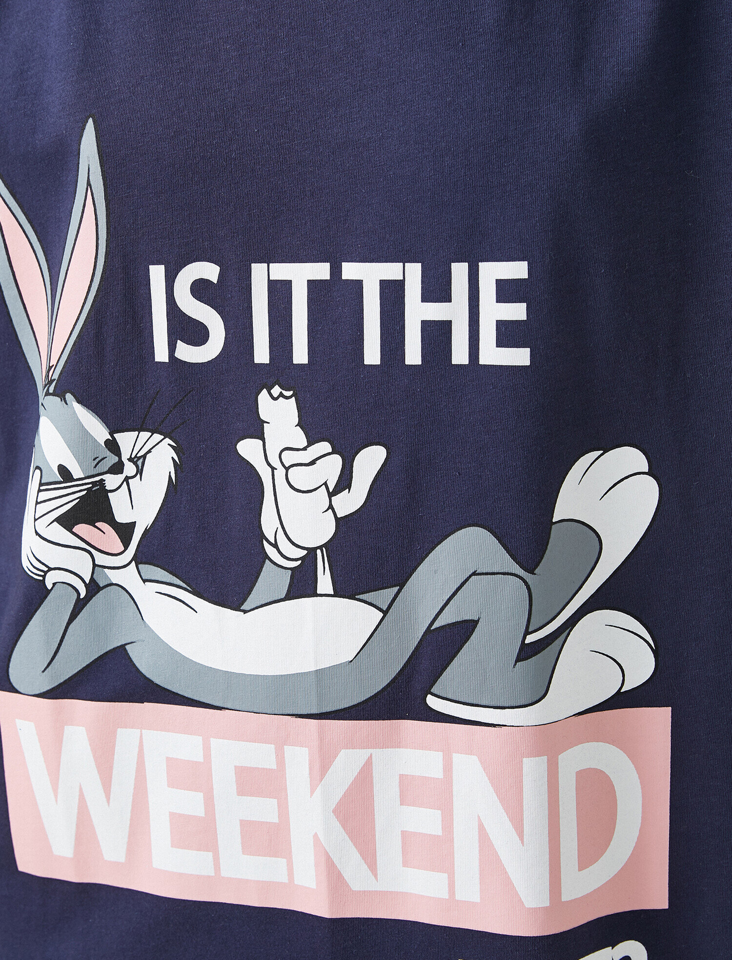 Bugs Bunny Lisanslı Kısa Kollu Pamuklu Gecelik