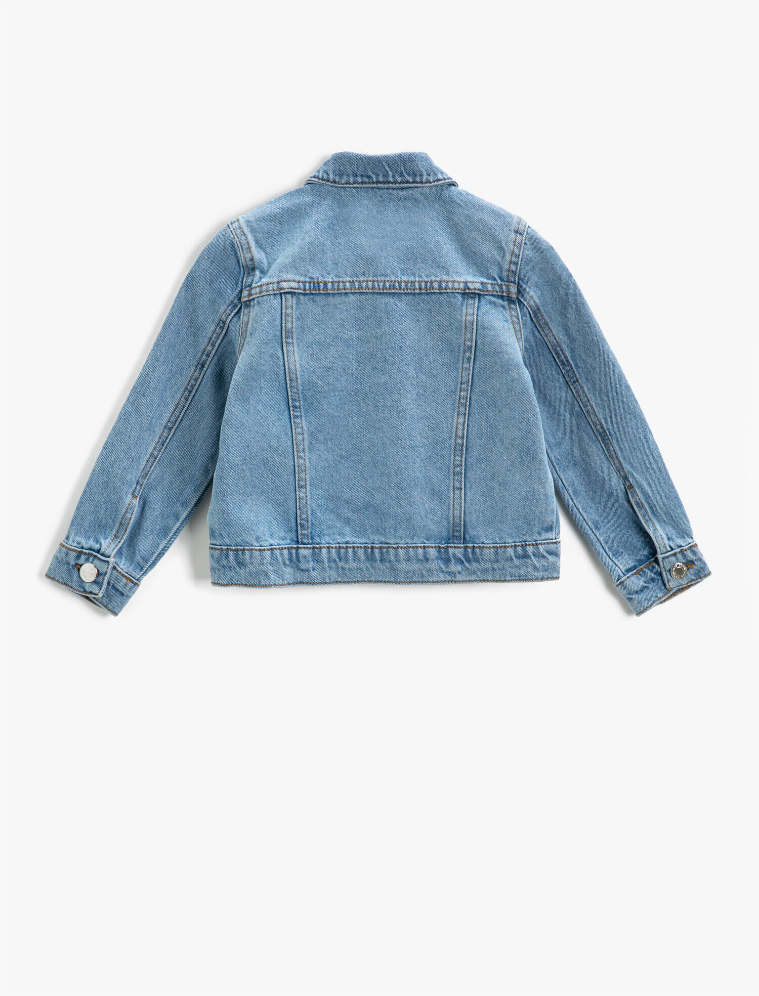  Kız Çocuk Uzun Kollu Kot Ceket Pamuklu