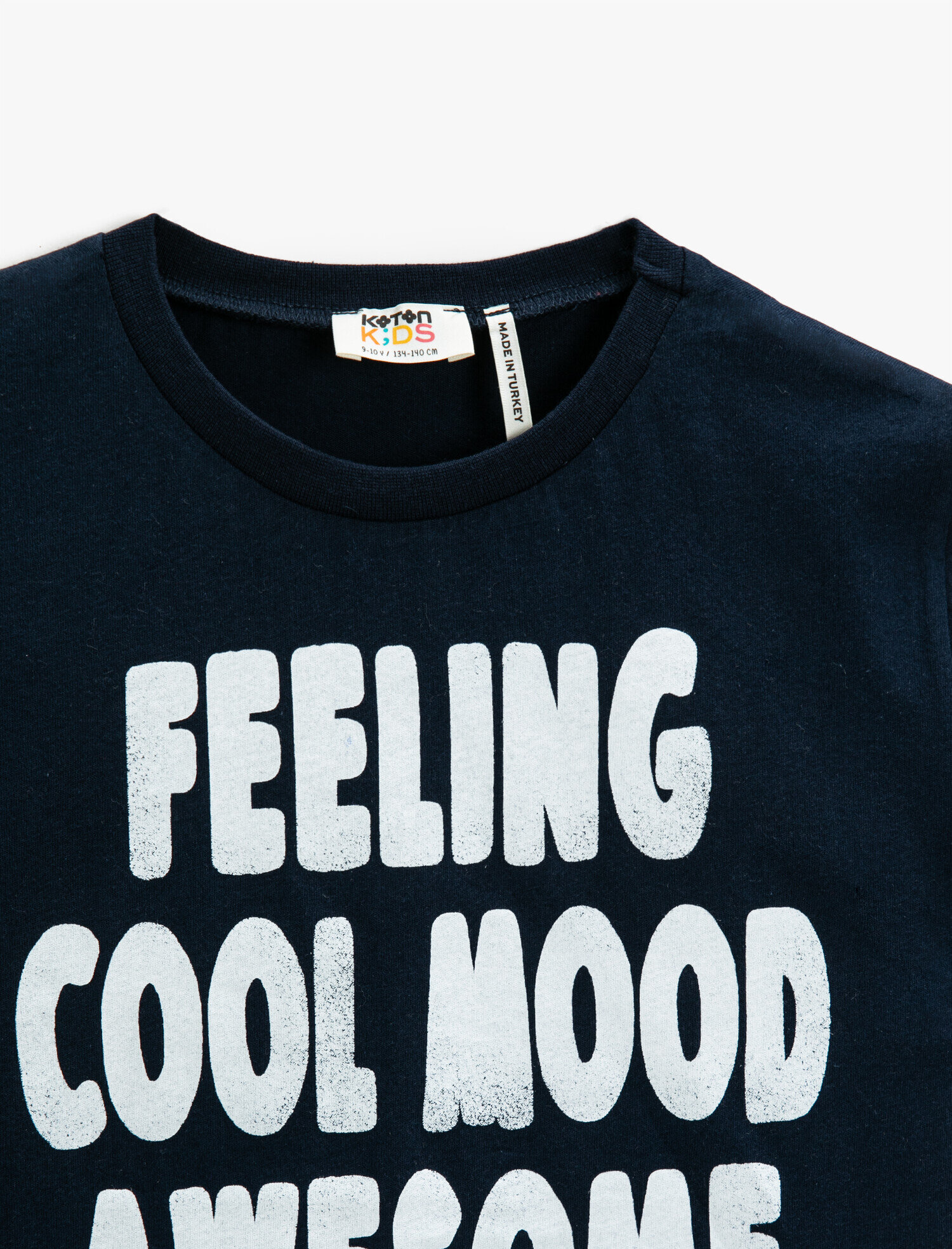  Erkek Çocuk Slogan Baskılı Kısa Kollu Tişört Pamuklu